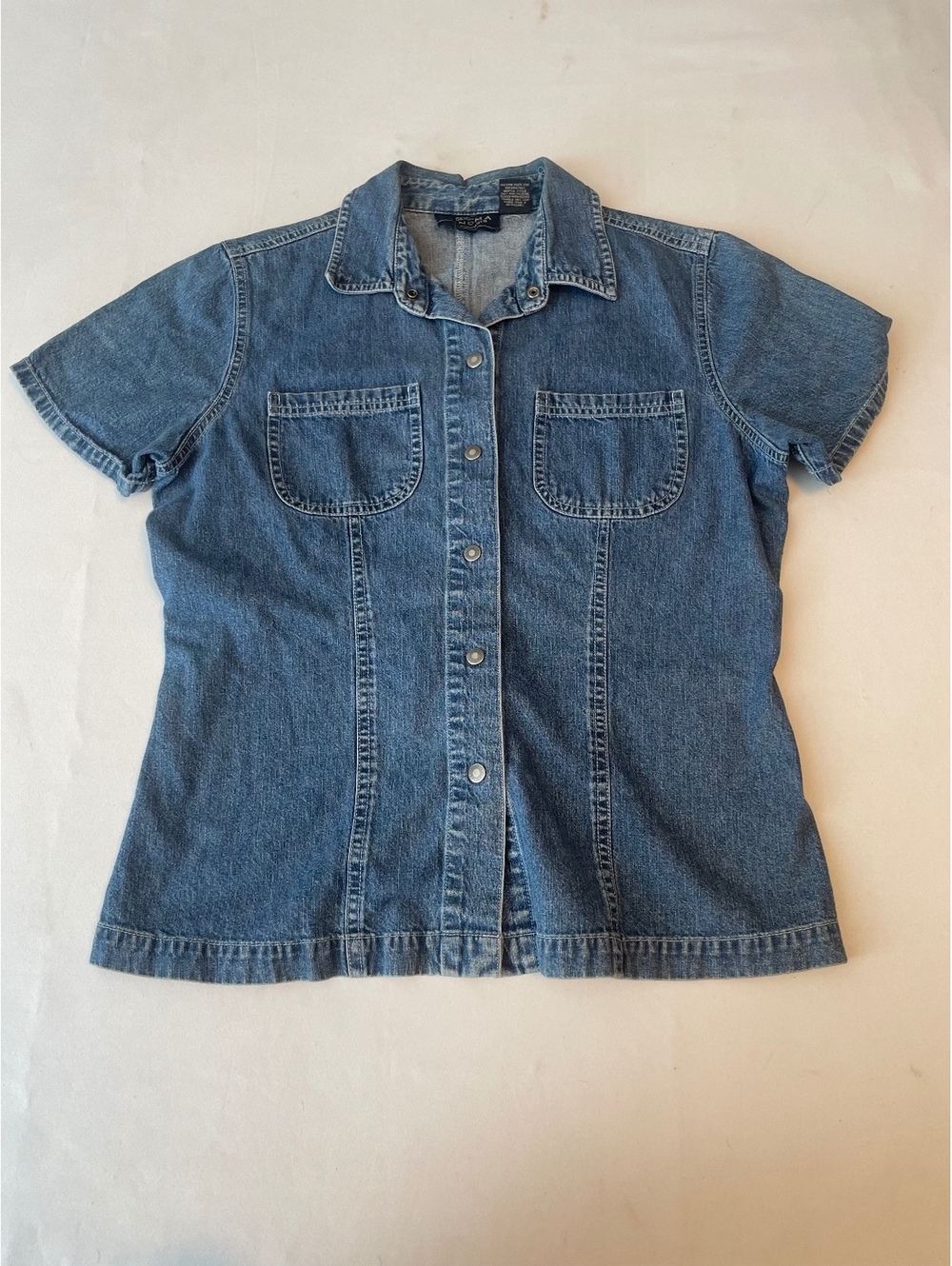 Sonoma Denim Short Sleeve Button-Up Shirt Size Small